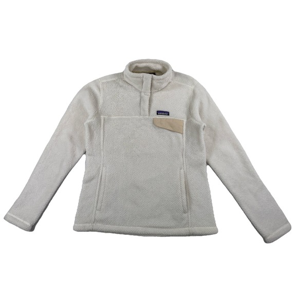 Patagonia Tops - Patagonia Re-Tool Snap-T Fleece Pullover White Women's Medium